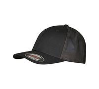 Flexfit Men's Mesh Trucker Cap in Black Flexfit Black One Size