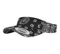 Flexfit Men's Paisley Visor Cap in Black Flexfit Black One Size