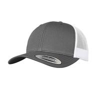 Flexfit Men's Retro Two Tone Trucker Cap in Dark Grey Flexfit Dark Grey One Size