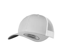 Flexfit Men's Retro Two Tone Trucker Cap in Silver Flexfit Silver One Size