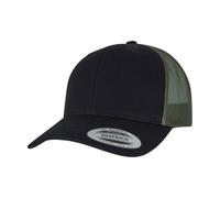 Flexfit Men's Retro Two Tone Trucker Cap in True Black Flexfit True Black One Size