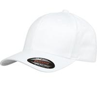 Flexfit Men's Standard Wooly Combed Twill Fitted Cap. White, Large-X-Large