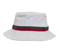 Flexfit Men's Stripe Bucket Hat in White Flexfit White One Size