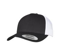 Flexfit Men's Two Tone 5 Panel Trucker Cap in Black Flexfit Black One Size