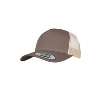 Flexfit Men's Two Tone 5 Panel Trucker Cap in Brown Flexfit Brown One Size