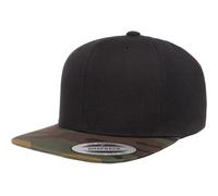 Flexfit Men's Two Tone Classic Camo Snapback Cap in Black Flexfit Black One Size