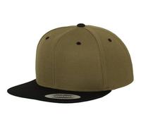 Flexfit Men's Two Tone Snapback Cap in Olive Flexfit Olive One Size