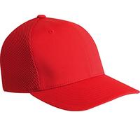 Flexfit Men's Ultrafibre Airmesh Fitted Trucker Hat, Red, S-M