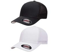 Flexfit mens unisex-adults Trucker, 2pk Black & White, One size