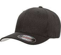Flexfit Men's Wool Blend Athletic Baseball Fitted Cap Hat, Black, X-Large