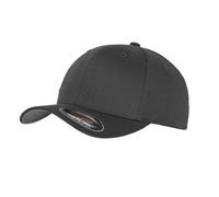 Flexfit Men's Wooly Combed Baseball Cap in Dark Grey Flexfit Dark Grey One Size