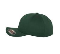 Flexfit Men's Wooly Combed Baseball Cap in Green | Size: XS/S Flexfit Green XS/S