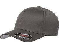 Flexfit Men's Wooly Combed Twill Fitted Baseball Cap, Dark Grey, XL-XXL