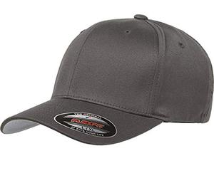 Flexfit Men's Wooly Combed Twill Fitted Baseball Cap, Dark Grey, XL-XXL