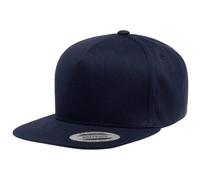 Flexfit Men's YP Classics Cotton Twill 5 Panel Snapback Cap in Navy Flexfit Navy One Size