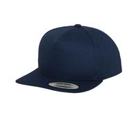 Flexfit Men's Yupoong 5 Panel Snapback Baseball Cap in Navy Flexfit Navy One Size