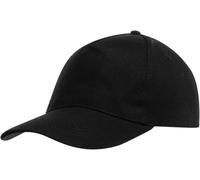 Flexfit Merch 5 Panel Curved Snapback Cap Black
