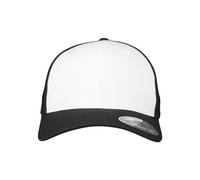 Flexfit Mesh Colored Front Trucker Cap White High Fitted Mesh Hat Cap S/M L/XL