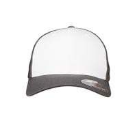Flexfit Mesh Colored Front Trucker Cap White High Fitted Mesh Hat Cap S/M L/XL