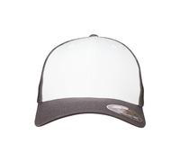 Flexfit Mesh Colored Front Unisex Kappe für Damen und Herren, Mehrfarbig (darkgrey/White), S/M
