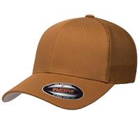 Flexfit Mesh Fitted Trucker Hat, Black, One Size