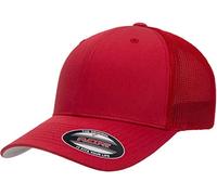 Flexfit Mesh Fitted Trucker Hat, Red, One Size