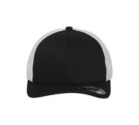 Flexfit Mesh Trucker Cap 2-Tone - Unisex Baseballcap für Damen und Herren, Farbe Black/White, S/M