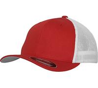 Flexfit Unisex Flexfit Mesh Trucker 2-tone Red/Wht S/M Hat, Multicoloured (Rouge/Blanc), S-M UK