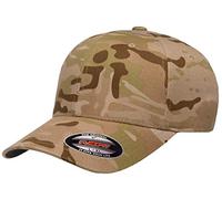 Flexfit Multicam 6 Panel Baseball Cap Officially Licensed Multi-Cam 2 Patterns Black Camo or Green Camo, Arid Multicam, S/M
