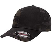 Flexfit Multicam 6 Panel Baseball Cap Officially Licensed Multi-Cam 2 Patterns Black Camo or Green Camo, Multicam Black, Large-X-Large