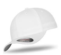 Flexfit Original Baseball Cap Baseball Cap Woolly Combed in Bundle with UD Skull Bandana in Many Colors - White, XL/XXL (59-62 cm)