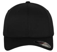 Flexfit 6277 Wooly Unisex Combed Cap | 98% Cotton 2% PU Spandex, Mid Profile, Permacurv Visor, Black Undervisor