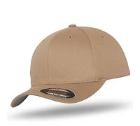 Flexfit Original Baseball Cap, Wooly Combed in Bundle with UD Skull Bandana in Many Colours - Beige - Medium