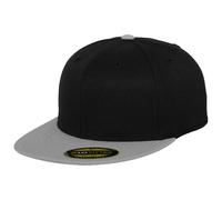 Flexfit Men's Premium 210 Fitted Cap – 2-Tone Black/Silver, Size S-M (UK)