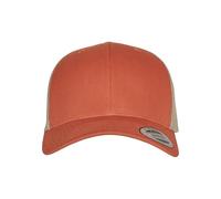 Flexfit Retro Trucker 2-Tone Baseball Cap, Rustic Orange/Khaki, One Size