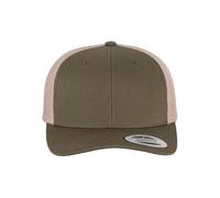 Flexfit 6606T Retro Trucker Two Tone Cap Moss Green/Khaki Colour: Moss One Size