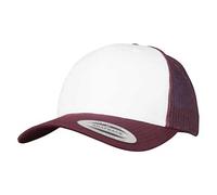 Flexfit Trucker Cap Retro Colored Front Maroon/White One Size