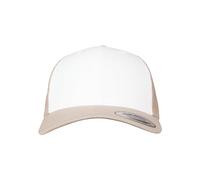 Flexfit Retro Trucker Colored Front Kappe, Khaki/White, One Size