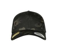 Flex fit Unisex's Retro Trucker Black Multicam one Size Yupoong Headwear, 6606MC
