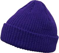 Flexfit Rib Beanie Strickmütze, Purple, One Size