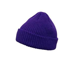 Flexfit Rib Beanie Strickmütze, Purple, One Size