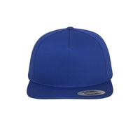 FLEXFIT Snapback Hat, Classic Snapback Hat with 5-Panel, Classic Snapback Baseball Cap with Buckram Front Lining, 5 Panel Cap, Cotton Twill Material, Headwear, Colour: Royal, Unisex, One Size