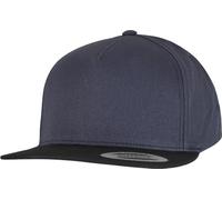FLEXFIT Snapback Hat, Classic Snapback Hat with 5-Panel, Classic Snapback Baseball Cap with Buckram Front Lining, 5 Panel Cap, Cotton Twill, Headwear, Unisex, One Size