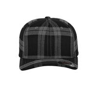 Flexfit Tartan Plaid Mützen, Blk/Gry, L/XL