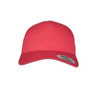 FLEXFIT Trucker Cap, Classic Trucker Hat, Baseball Trucker Cap with 5-Panel and Mesh Back, Adjustable Baseball Hat with Plastic Closure, Headwear, Unisex, Colour: Red, Size: One Size