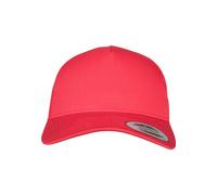 FLEXFIT Trucker Cap, Classic Trucker Hat, Baseball Trucker Cap with 5-Panel and Mesh Back, Adjustable Baseball Hat with Plastic Closure, Headwear, Unisex, Colour: Red, Size: One Size