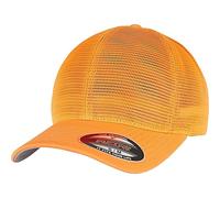 Flexfit Unisex 360-flexfit 360 Omnimesh Baseball Cap, Neon Orange, S-M UK