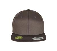 Flexfit Unisex Organic Cotton Snapback Baseball Cap, dark grey, One Size UK