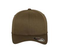 Flexfit Unisex Baseball Cap Woolly Combed, Cap Without Fastener for Men, Ladies and Children - Olive, S/M