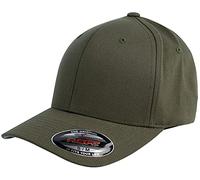 Flexfit Unisex Baseball Cap Woolly Combed, Cap Without Fastener for Men, Ladies and Children - Olive, S/M